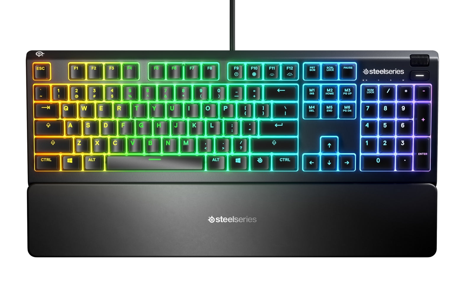 64795/SteelSeries Apex 3 - 10-Zone RGB Illumination – IP32 Water Resistant – Premium Magnetic Wrist