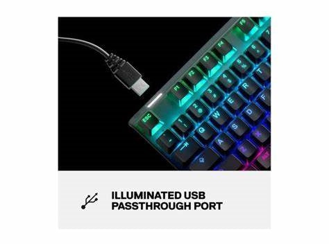 64636/SteelSeries Apex 7 Mechanical Gaming Keyboard – OLED Smart Display – USB Passthrough and Media