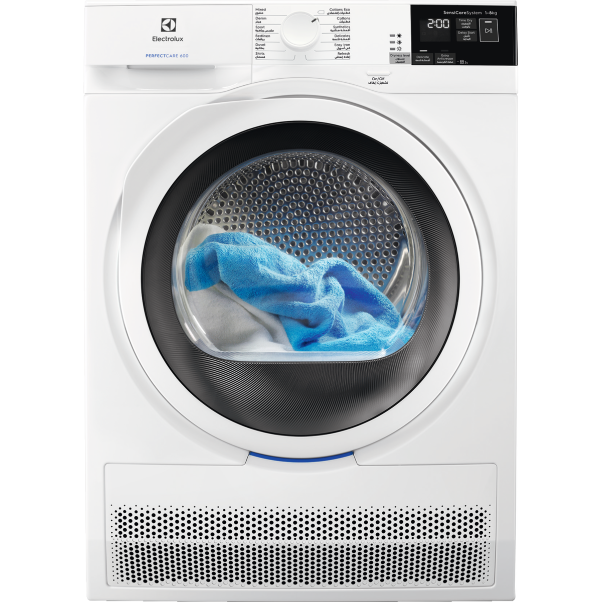 Electrolux Condenser Dryer Drum, Soft Drum, 8KG, White Electrolux Condenser Dryer Drum, Soft Drum, 8KG, White