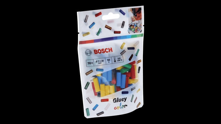 2608002005 /BOSCH Gluey Sticks Colour Mix Additions-( Gluepen,Gluey) 70 PIECES / Gluey Sticks