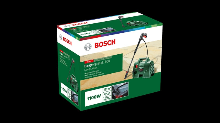 06008A7E71-EasyAquatak100 (LONG LANCE ) / BOSCH High-pressure Washer, Green, 100Bar, 3 m high-pressu GREEN / pressure Washe