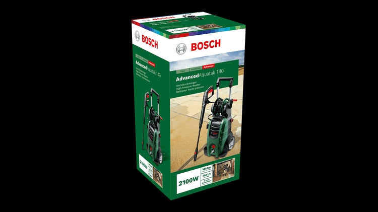 06008A7D70-AdvancedAquatak140  / BOSCH High-pressure Washer,Green, 140Bar,8 m high-pressure hose, Po 140 BAR / GREEN