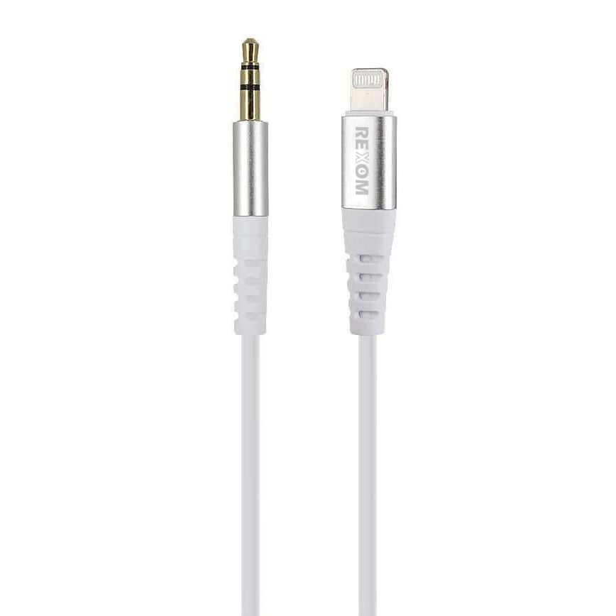 R.CX80/REXOM 3.5AUX Lightning Audio Cable , white, 1m, You get the best sound possible with this lig rexom / White