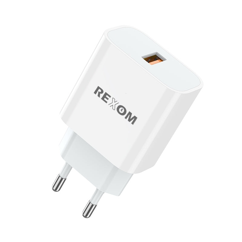 RQC.100-M /REXOM QC3.0 Fast Charging Wall Charger with Micro Cable,White rexom / White