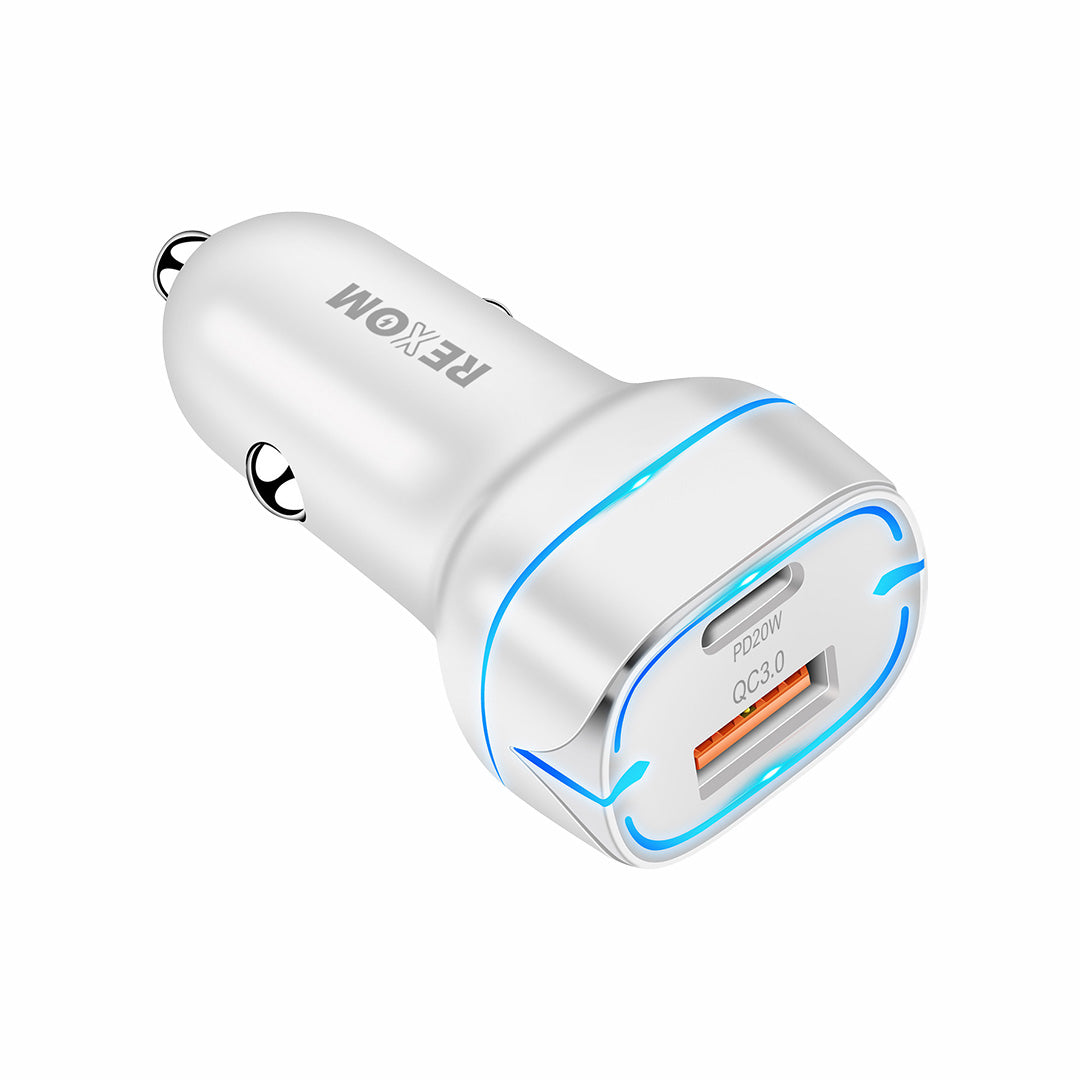 R.PD105/REXOM 38W Dual Port Fast Charging Car Charger,On Color rexom / Connectivity