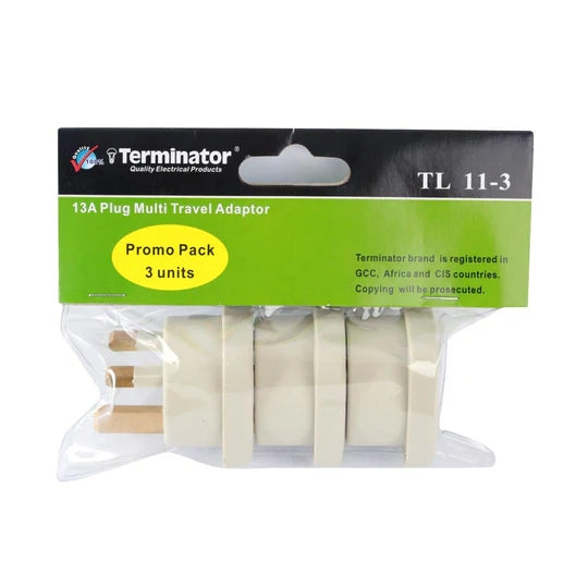 TL 11/TERMINATOR_TL 11_TRAVEL ADAPTOR 13A TO UNIVERSAL CE White