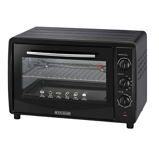 Black & Decker Toaster Oven with Double Glass, Black Black & Decker Toaster Oven with Double Glass, Black