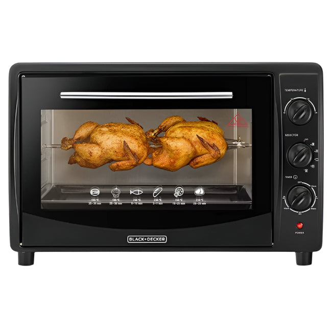 Black & Decker Toaster Oven with Double Glass, Black Black & Decker Toaster Oven with Double Glass, Black