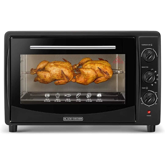 TRO45RDG-B5/Black + Decker_45L,1800W Toaster Oven With Double Glass_ÝÑä,BLACK