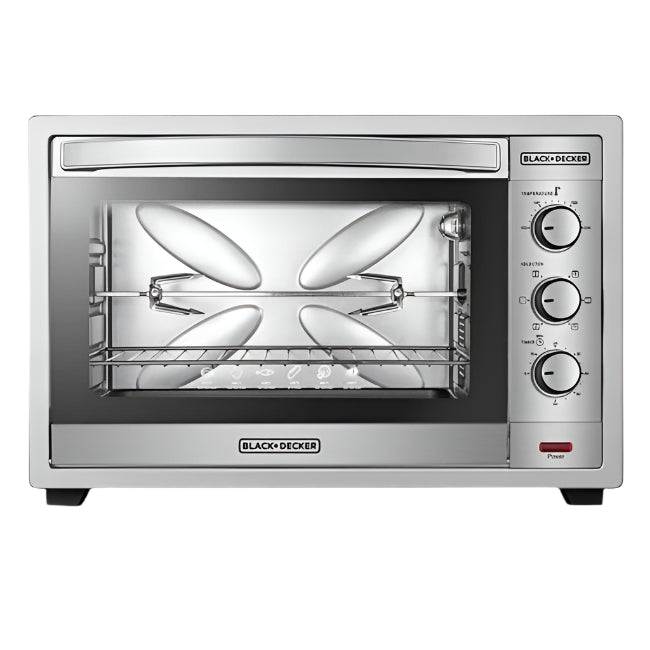 TRO62RDG-B5 /Black + Decker 62L  Double Glass Toaster Oven, Silver