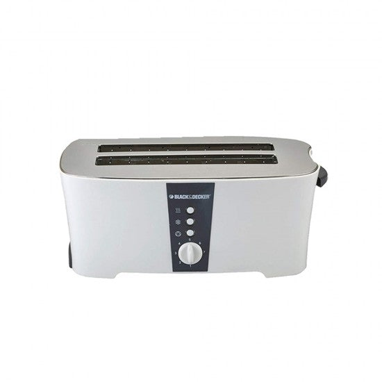 ET124-B5/Black + Decker_4 Slice long slot cool touch Toaster White,1350W 1350 watt / white