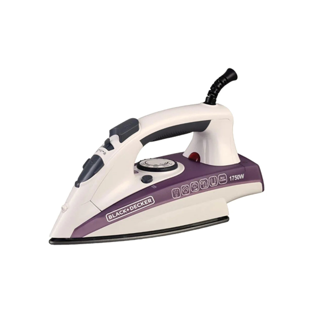 X1750-B5 /  Black + Decker 1750W STEAM IRON WITH NONSTICK SOLEPLATE, Purple STEAM IRON / 1750 WATTS