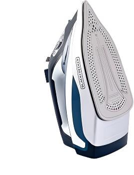 Black & Decker Steam Iron, Ceramic Plate, 2400Watts, Blue