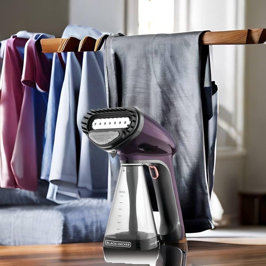 Black & Decker Portable Garment Steamer, 1500Watts, Purple