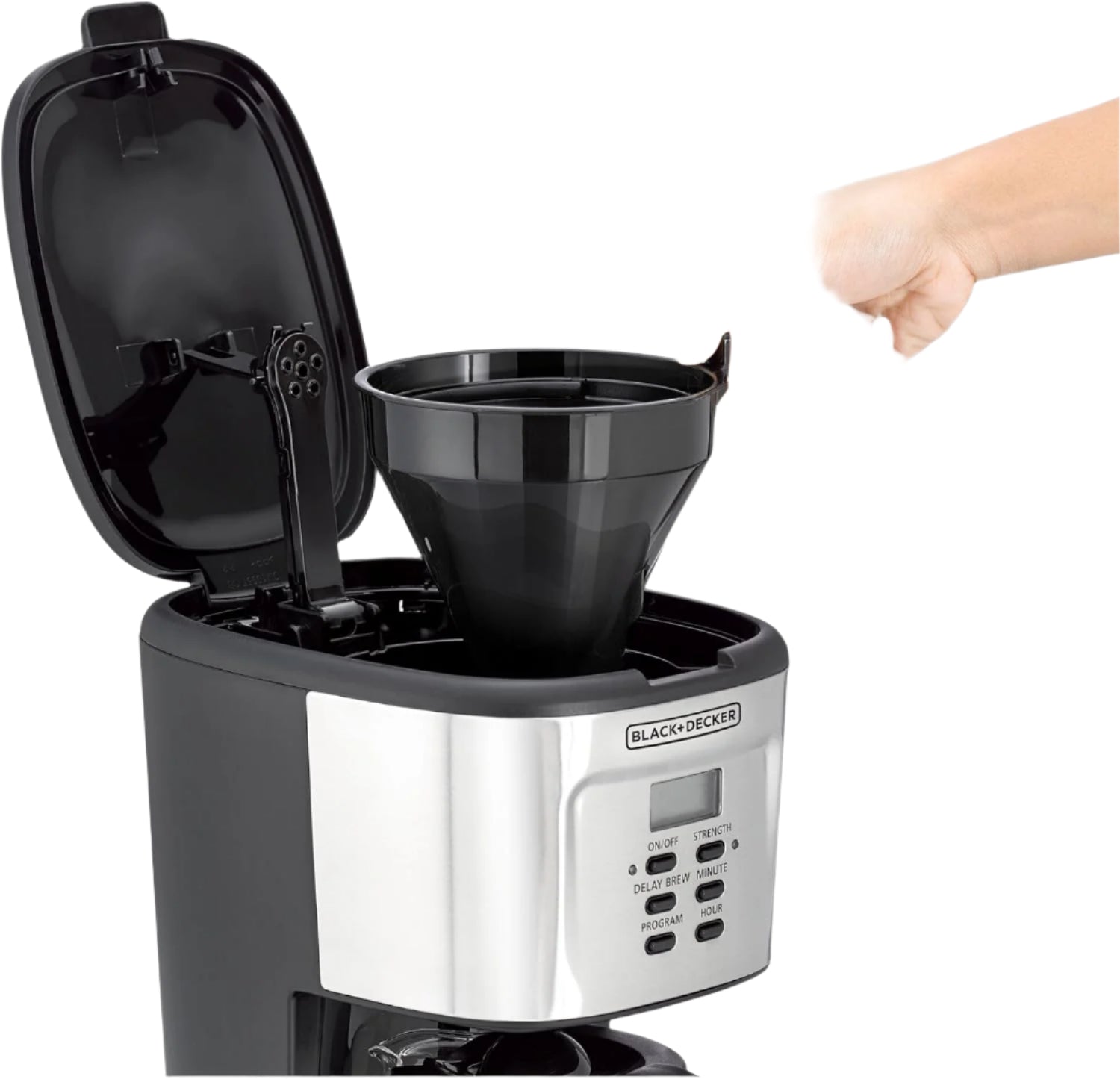 Black & Decker Coffee Maker, 12Cup, 900Watts, Black / Silver