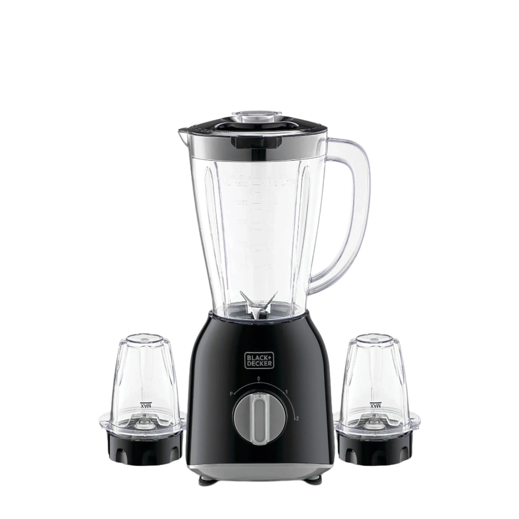 Black & Decker Blender with 2 Grinders, 400Watts, Black