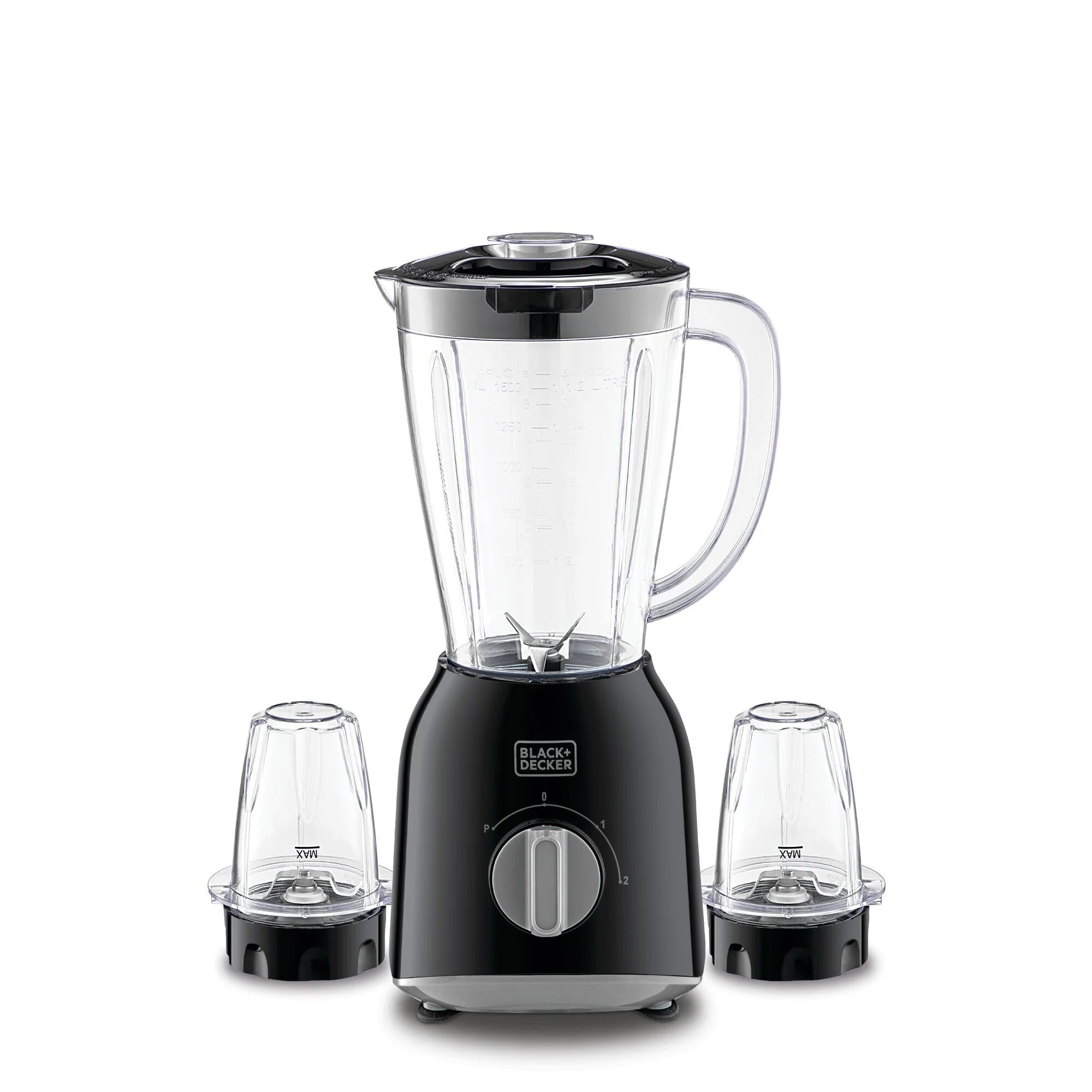 BX365-B5 / Black + Decker B+D_400W Blender with 2 Grinders, Black 400 / 1.5L / 3