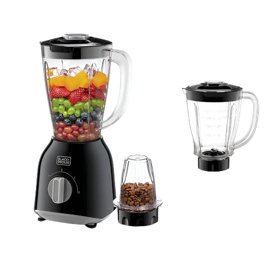 Black & Decker Blender with 2 Grinders, 400Watts, Black Black & Decker Blender with 2 Grinders, 400Watts, Black