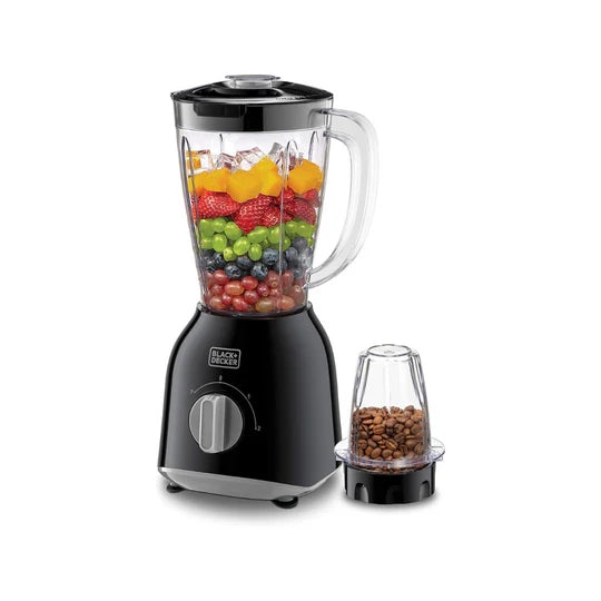 BX365-B5 / Black + Decker B+D_400W Blender with 2 Grinders, Black 400 / 1.5L / 3