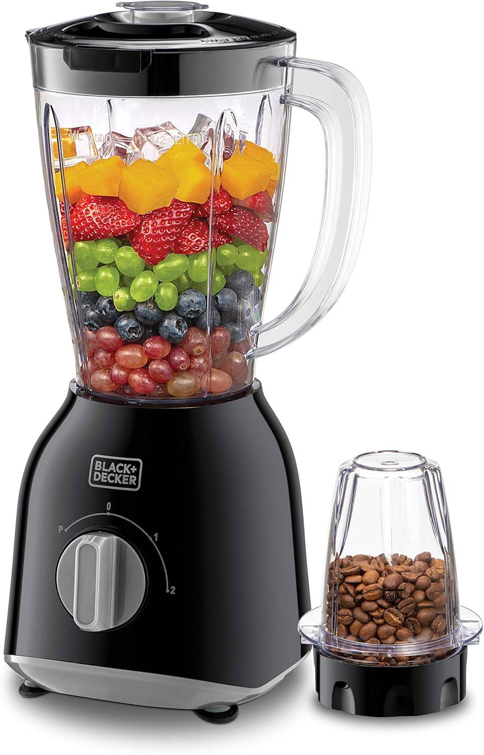 BX365J-B5 / Black + Decker Blender with Grinder and extra jar 400W Black