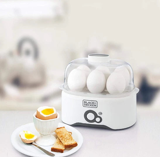 EG200-B5 / Black + Decker Egg Cooker, White EGG COOKER / 6 EGGS