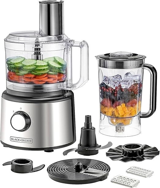 Black & Decker Food Processor,2.3Lit, 750Watts, Stainless Steel Black & Decker Food Processor,2.3Lit, 750Watts, Stainless Steel