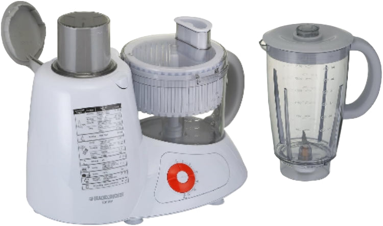 Black & Decker Food Processor, 1.5Lit, 1000Watts, White Black & Decker Food Processor, 1.5Lit, 1000Watts, White