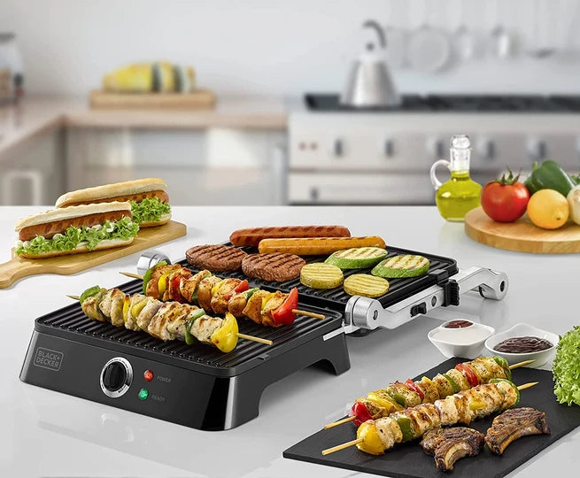 Black & Decker Grill, 1400Watts, Stainless Steel Black & Decker Grill, 1400Watts, Stainless Steel