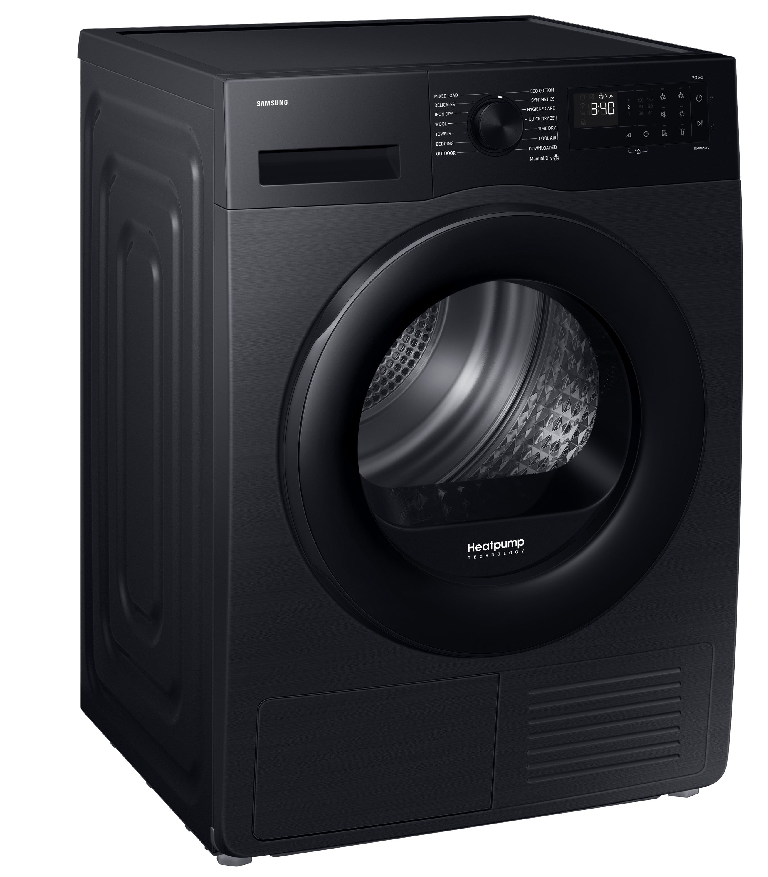 نشافة سامسونج أ+++, انفيرتير, 9كجم, 13برنامج, اللون الاسود