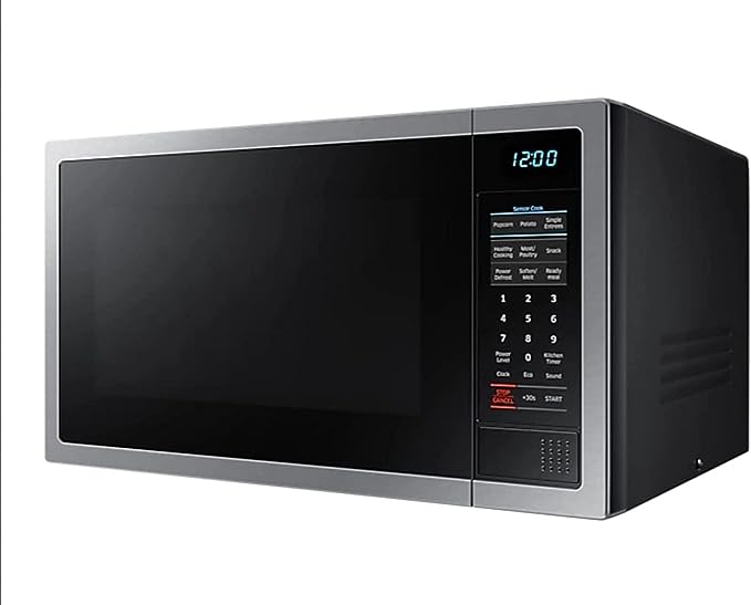 ME6124ST-1/XSG/ Samsung Solo Microwave Oven, 34L, Black, Ceramic Inside SILVER / 34 L