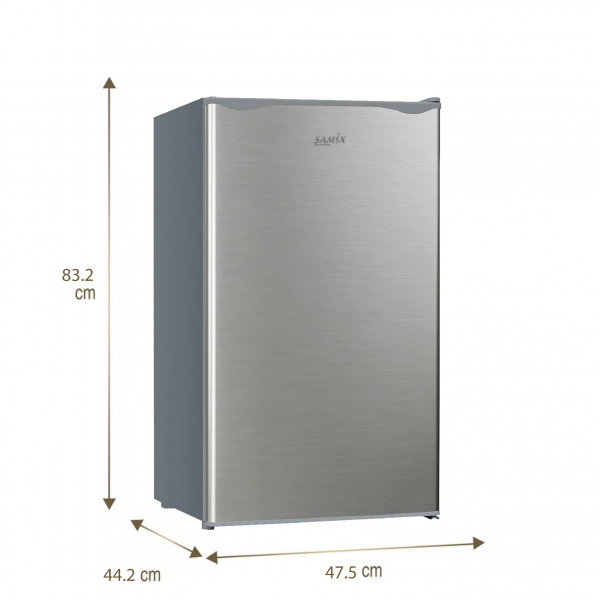 SAMIX Mini Bar  Fridge 6 Foot, A+, Single Door, Silver 