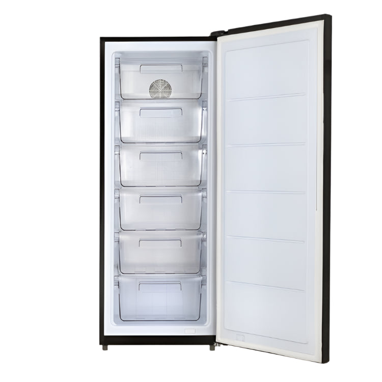 Samix Upright Freezer, Digital Touch, No Forst, 6Drawers, 205LIt, Black Glass Samix Upright Freezer, Digital Touch, No Forst, 6Drawers, 205LIt, Black Glass