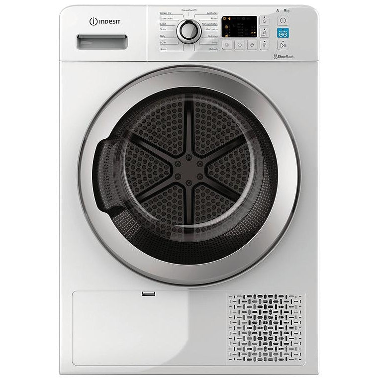 Indesit Condenser Dryer Push & Go A+, 9KG, 14Programs, White