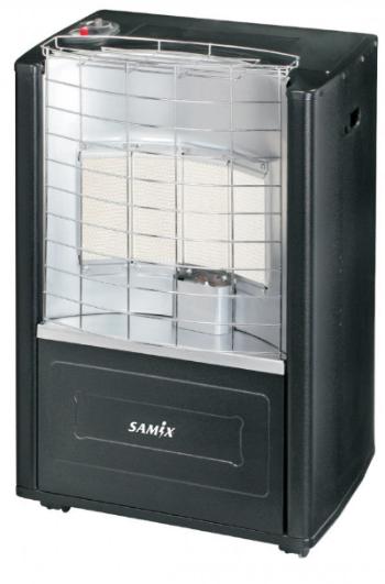 Samix Gas Heater Full Safety with Electrical Heater, 4Ceramic Plates, Black Samix Gas Heater Full Safety with Electrical Heater, 4Ceramic Plates, Black