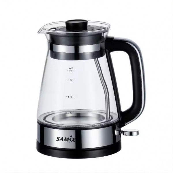 Samix Electric Kettle, 1.7Lit, 2200Watts, Glass Samix Electric Kettle, 1.7Lit, 2200Watts, Glass