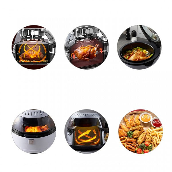 Samix Air Fryer LED Display, 13Lit, 1200Watts, White