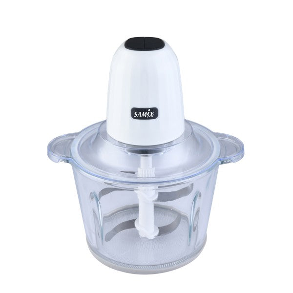 SNK-CHG303 / Samix CHOPPER Glass, 450 W-2 Speeds button with safety switch-Durable Metal Gears 3 L / WHITE