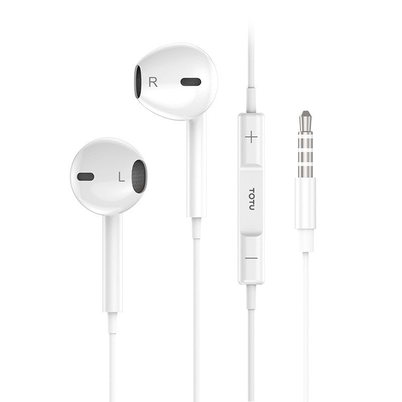 Totu 3.5Mm White Wired Earphone