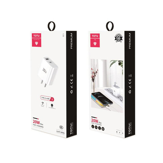 Totu 20W A+C Travel Mobile Charger Uk And Eu Adapter