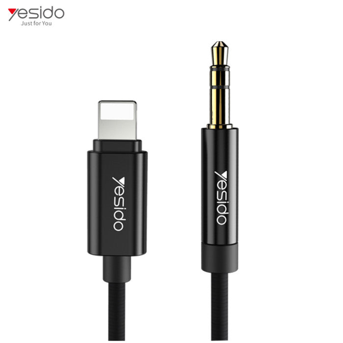 YAU-17/Yesido 3.5mm -lightning AUX Audio cable Cable / Black / N/A