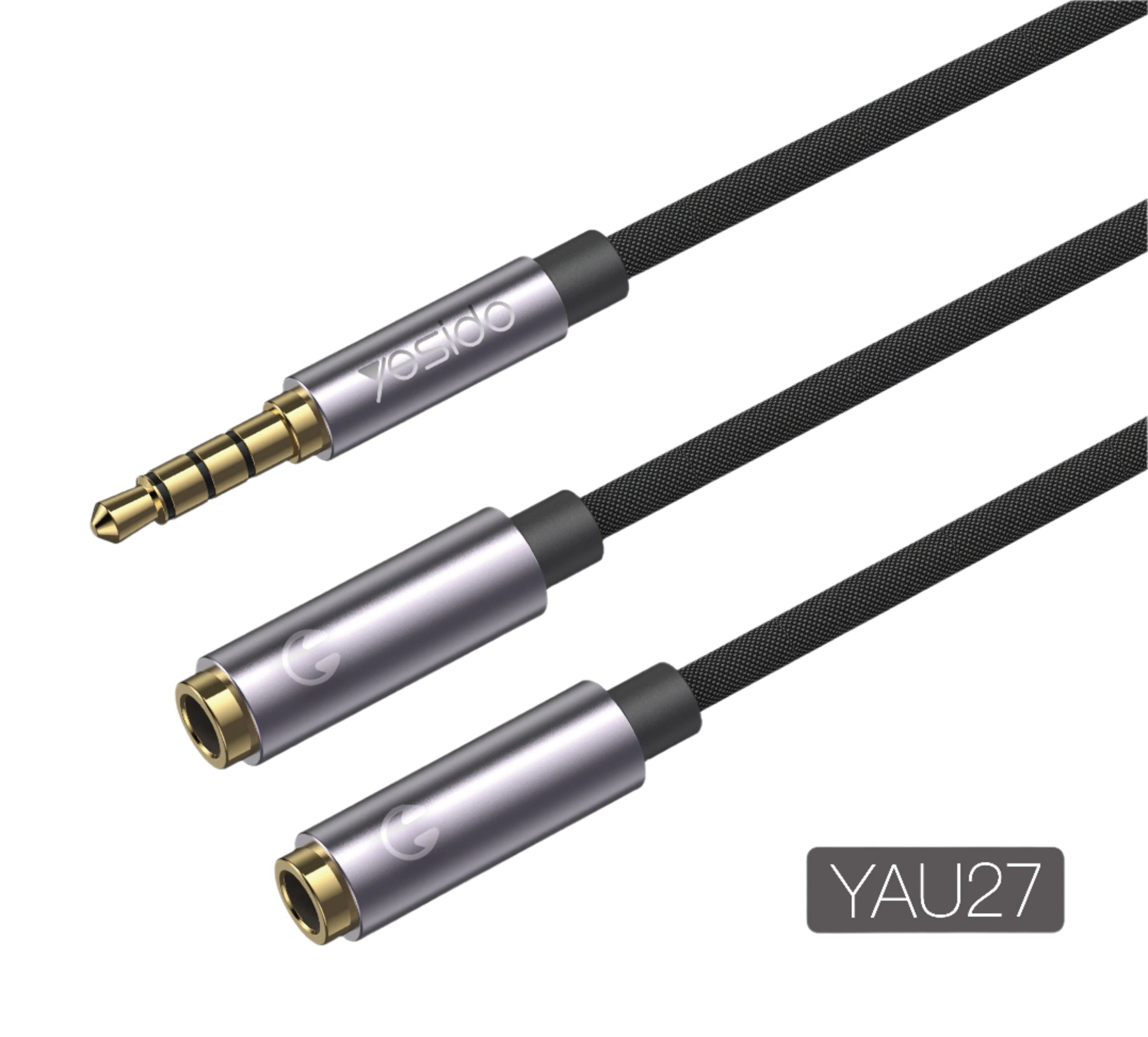 Yesido Audio Splitter 3.5Mm Male To Dual 3.5Mm Female Mirc. Headset Audio Cables