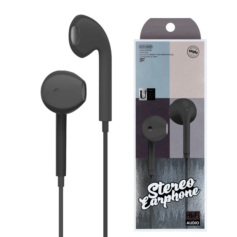 U19/Stereo Earphone Earphone / Black / Wired