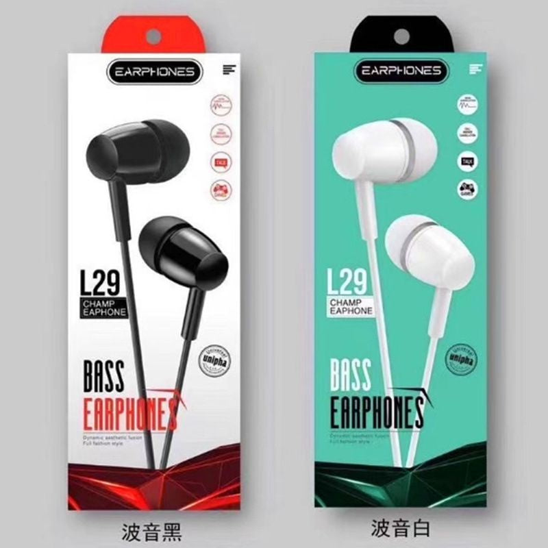 L29/Stereo Earphone Earphone / Black / Wired