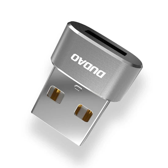 Dudao Mini OTG Adapter, USB to TypeC, Grey