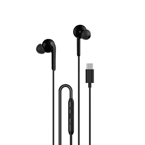 Dudao TypeC Wired Earphones, 1.2Mm, Black