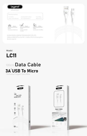 Legand Quick Data Cable USB to Micro, White