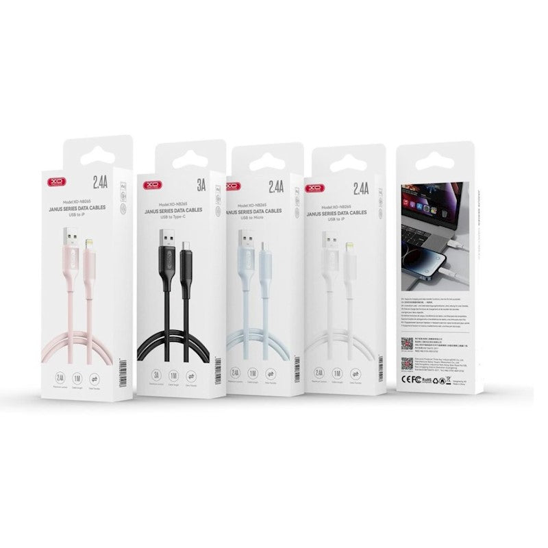 Xo Charger Cable USB to Type-C, 1Mm, White Xo Charger Cable USB to Type-C, 1Mm, White