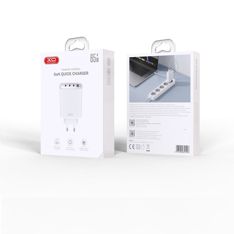 Xo Wall Charger PD 65Watts, 4 Port, White