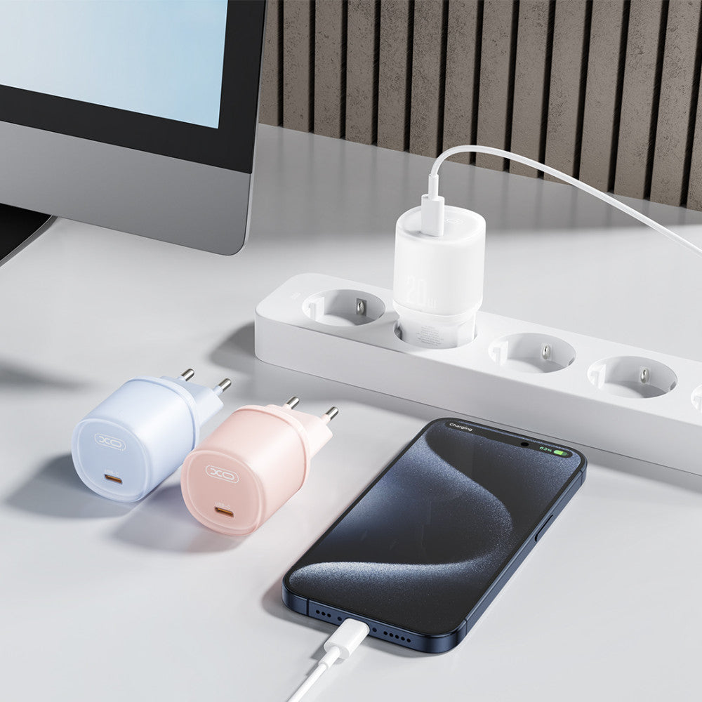 Xo Wall Charger PD 20Watts, USB-C, Multi Color Xo Wall Charger PD 20Watts, USB-C, Multi Color