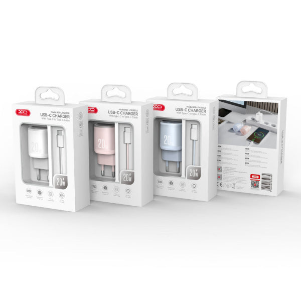 Xo Wall Charger PD 20Watts, USB-C, Multi Color Xo Wall Charger PD 20Watts, USB-C, Multi Color